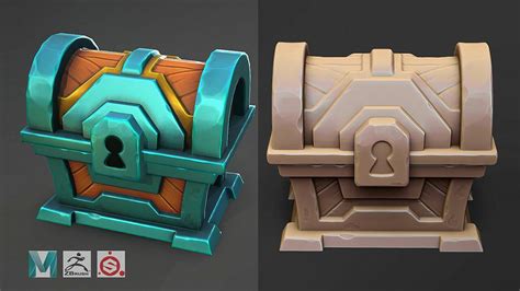 Toradh íomhá ar How to Model Chest in Maya 2020