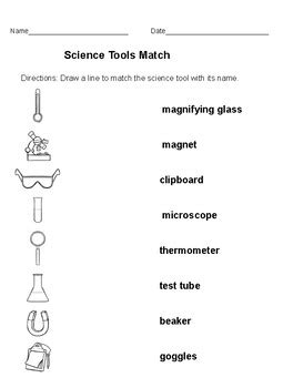 Image result for Science Tools Worksheet