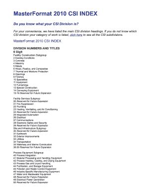 Image result for CSI MasterFormat Latest Edition