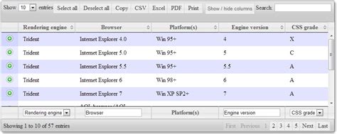 DataTables Colors jQuery に対する画像結果