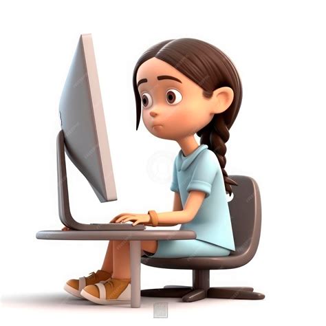 Image result for Computer Girl Cartoon