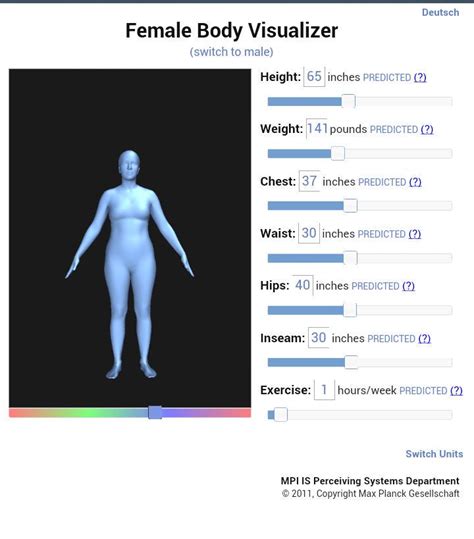 Image result for Body Dimensions Visualizer Bust