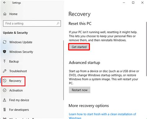 Reset This PC Command Line に対する画像結果