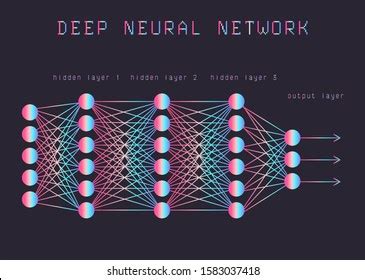 Neural Network Graphic Scheme Artificial Intelligence Stock Vector ...