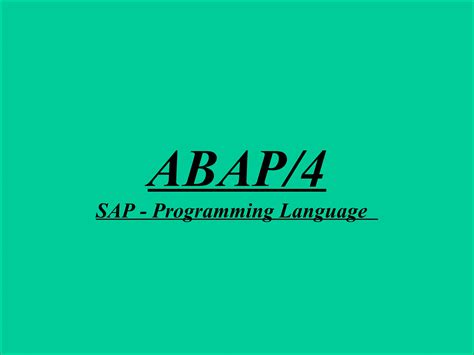 Learn ABAP Programming に対する画像結果