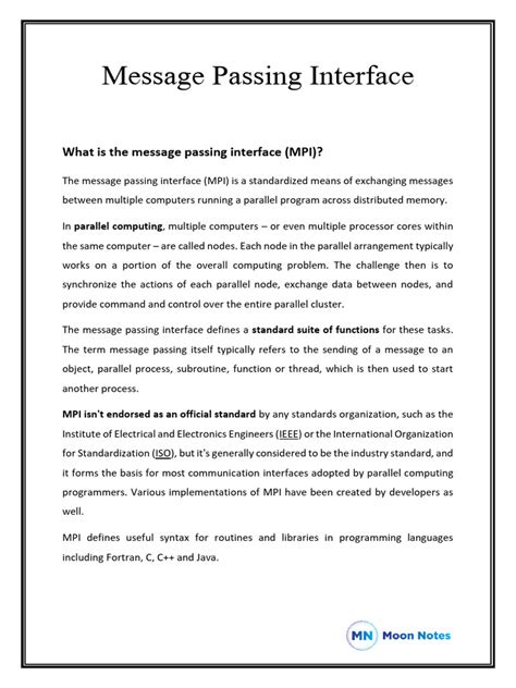 Image result for MPI Message Passing