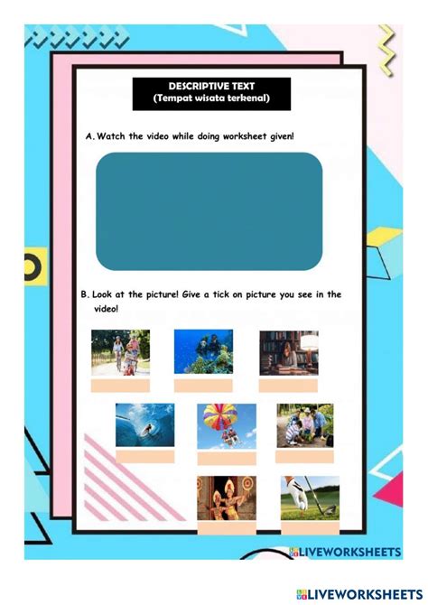 Image result for ESL Descriptive Text Worksheet