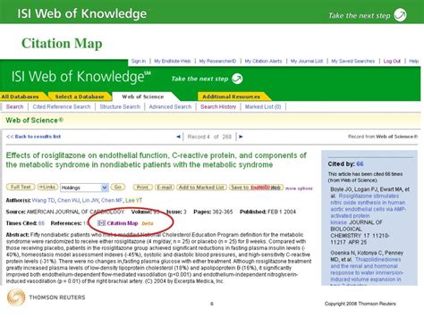 Image result for Web of Science Citation Map