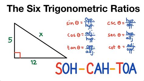 Right Triangle Trig Formulas に対する画像結果
