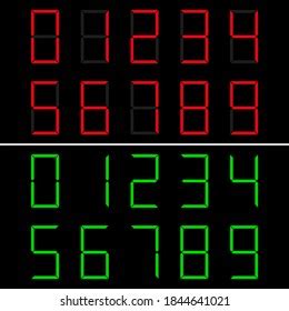 Toradh íomhá ar LED Numbers Font