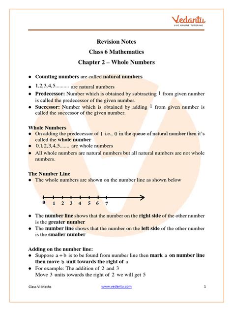 Image result for Class 6 Whole Numbers Concept Map