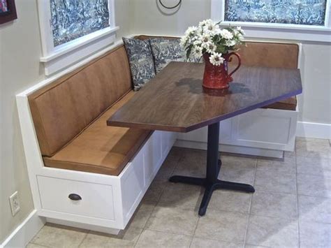 Image result for Corner Kitchen Table with Storage Bench