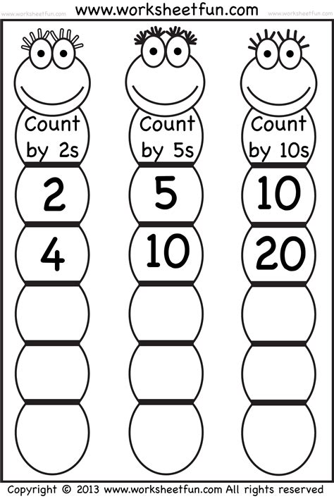 Afbeeldingsresultaten voor Skip Counting Worksheets