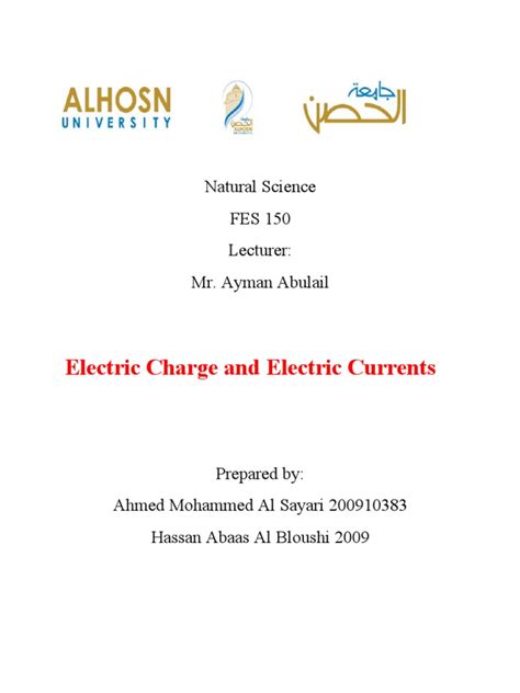 Natural Science Project | Download Free PDF | Electric Charge ...