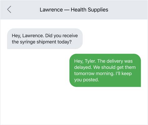 Image result for Examples of Text Messages