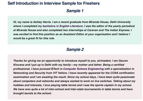 Image result for Sample Self Introduction for Interview