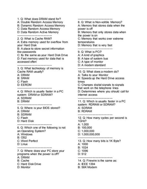 Image result for Sample Basic Computer Questions