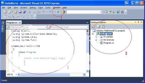 Image result for C# HelloWorld Code