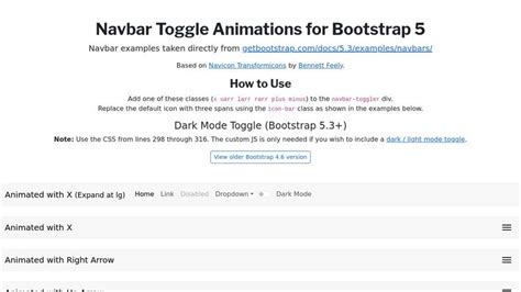 Toradh íomhá ar Navbar Toggle Bootstrap 5