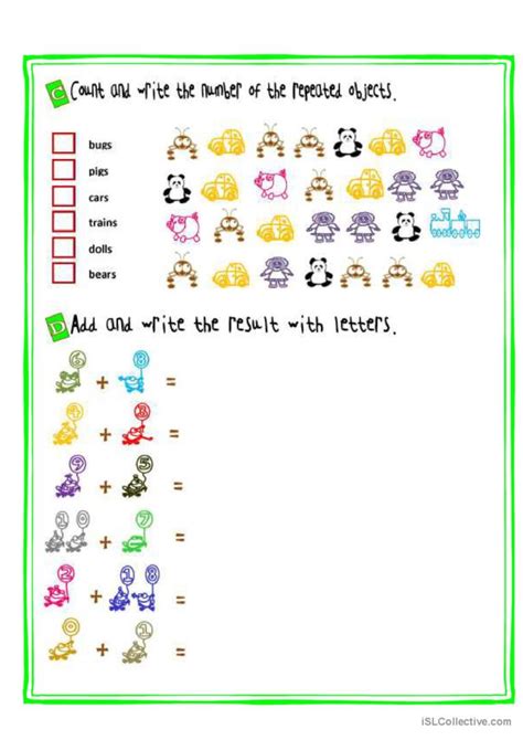 Image result for ESL Numbers Worksheets for Adults