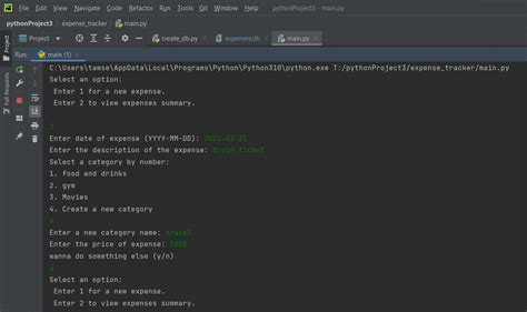 תוצאת תמונה עבור Expense Tracker Front End in Python