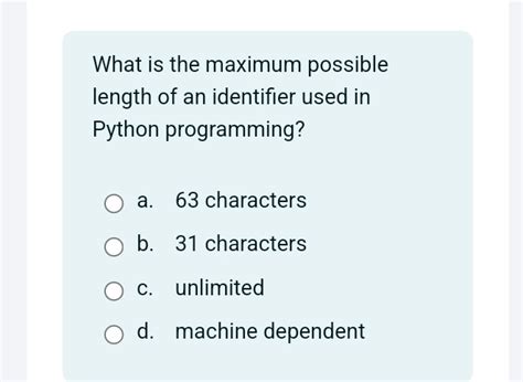 Image result for What Is Maximum Length of Python Identifier