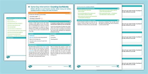 Image result for Counting Intervention Plan Template Example