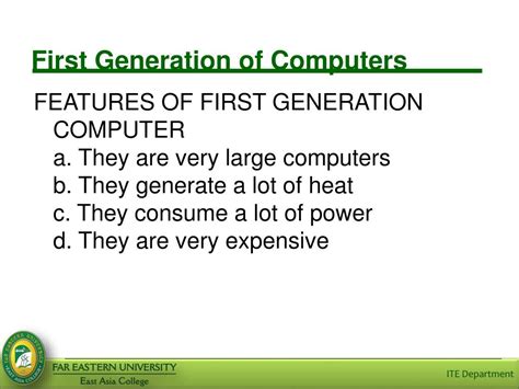 Image result for Characteristics of First Generation Computer