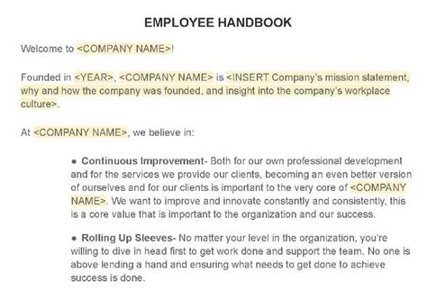 Image result for Basic Employee Handbook