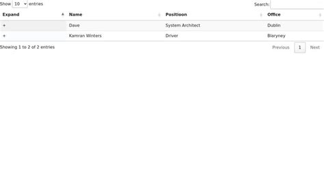 Image result for DataTable Collapse Column