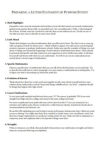 Toradh íomhá ar Statement of Intent Examples