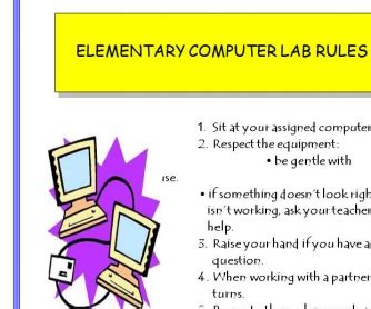 Computer Lab Rules for Grade 2 に対する画像結果