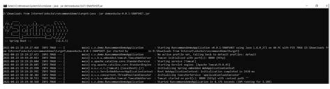 Toradh íomhá ar Run Spring Boot App From Command Line
