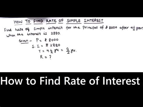 Afbeeldingsresultaten voor How to Find Interest Rate Formula