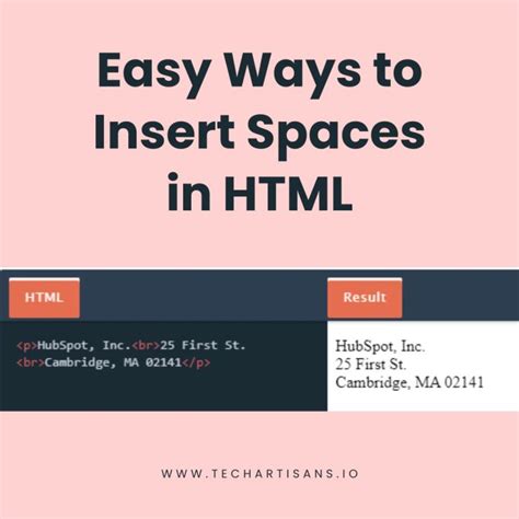 Image result for How to Create a Space in HTML