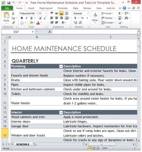 Afbeeldingsresultaten voor Property Maintenance Schedule Template