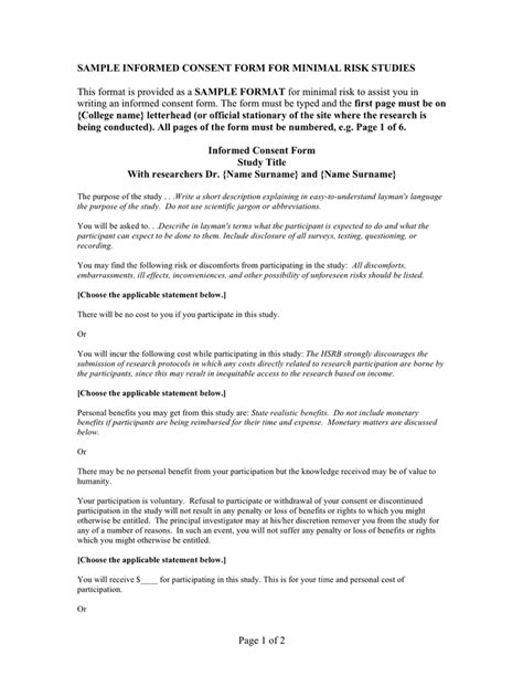 Image result for Informed Consent Form