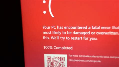 Image result for Windows 10 Red Error Screen