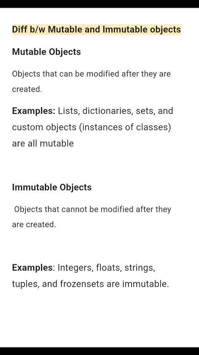 Image result for Diff B/W Mutable and Immutable