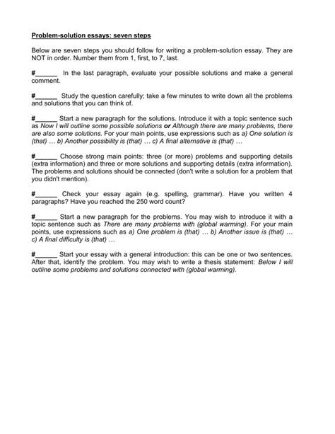 Image result for Problem Solution Essay Sample