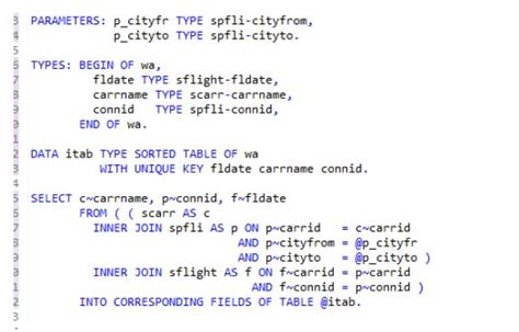 Afbeeldingsresultaten voor ABAP SQL=SELECT Statement