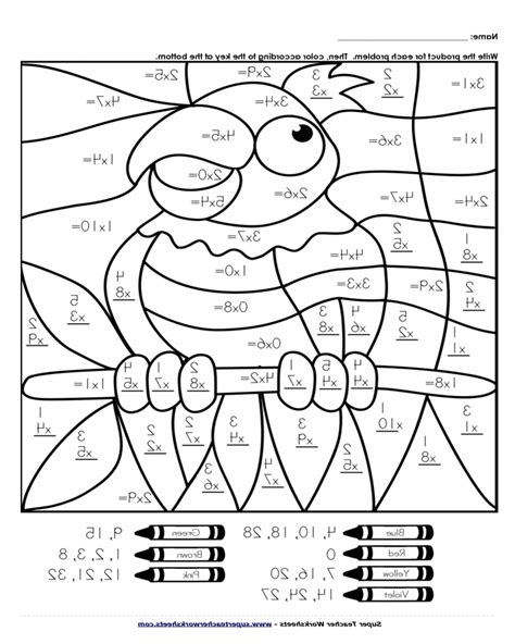 Image result for 3rd Grade Math Worksheets Coloring Sheets