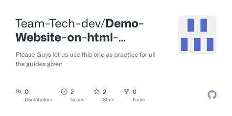 Image result for Live Demo HTML GitHub