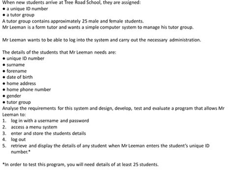 Image result for Computer Science NEA Project Examples