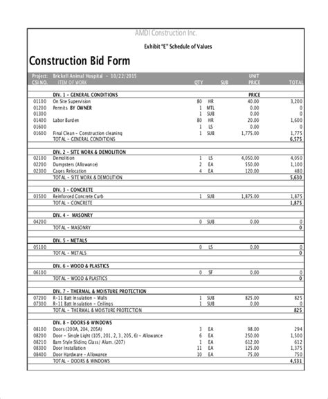 Toradh íomhá ar Bid Management Form Example Excel Form