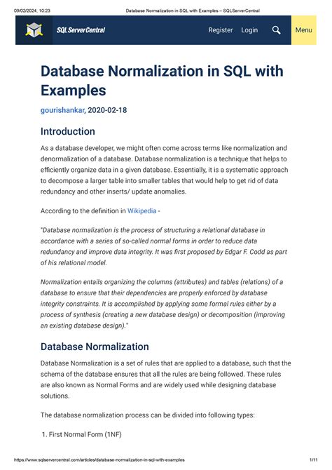 Database Normalization in SQL に対する画像結果