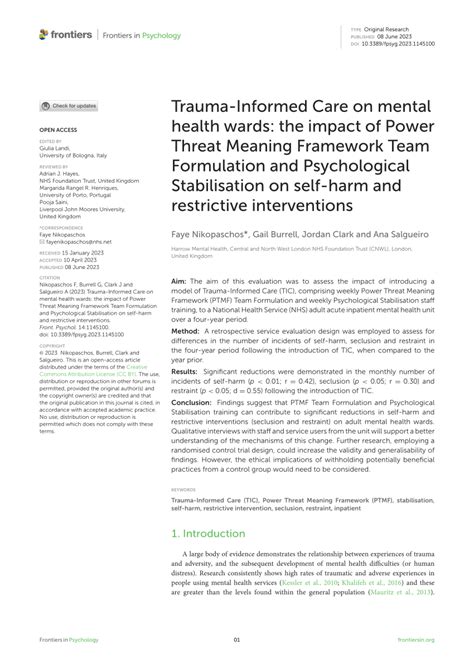 Image result for Trauma-Informed Formulation Model