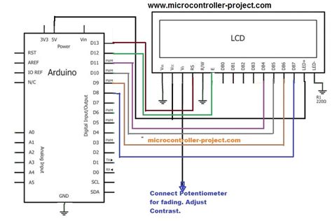Image result for Arduino Mega 16X2 LCD Schematics