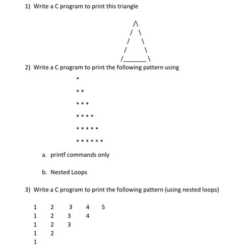 Image result for C Program to Print Triangle Pattern