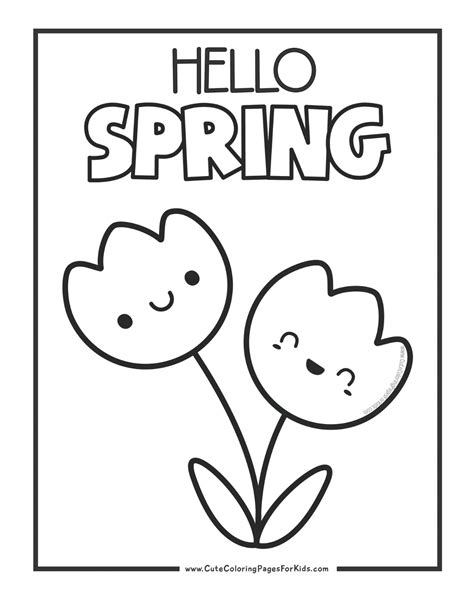 Image result for Simple Spring Coloring Pages for Kids